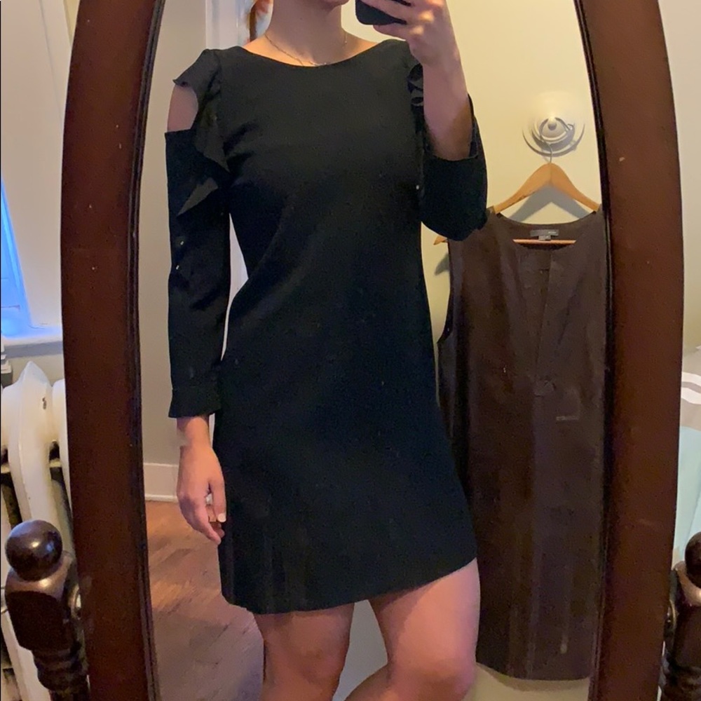 Pinko- open shoulder little black dress